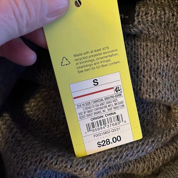 All in Motion small gray pullover sweater with hood NWT - 2800 - Picture 4 of 6